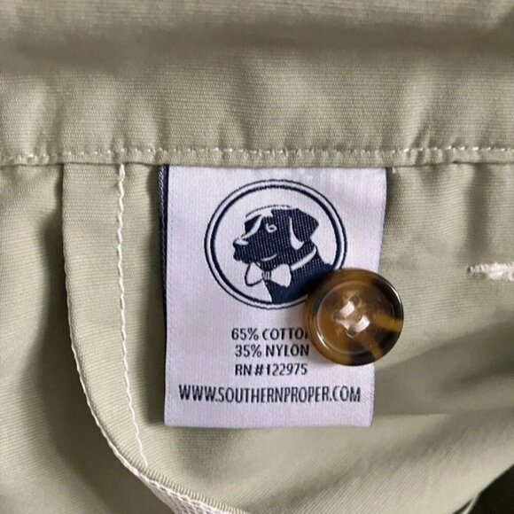 NWT Southern Proper Shorts Mens Tan Khaki Flat Front Small - Picture 5 of 6